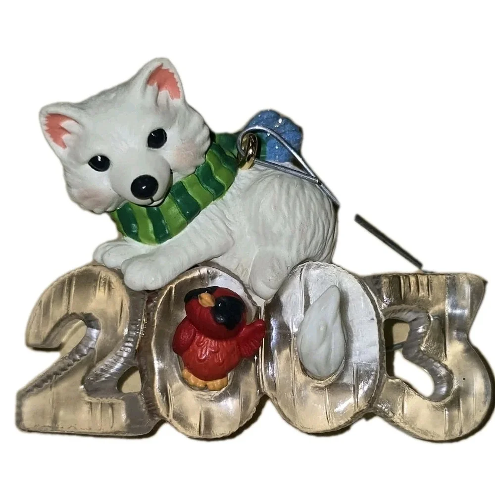 🎄 Hallmark Cool‎ Decade 2003 Ornament EUC Husky Cardinal 4th Series Collectible